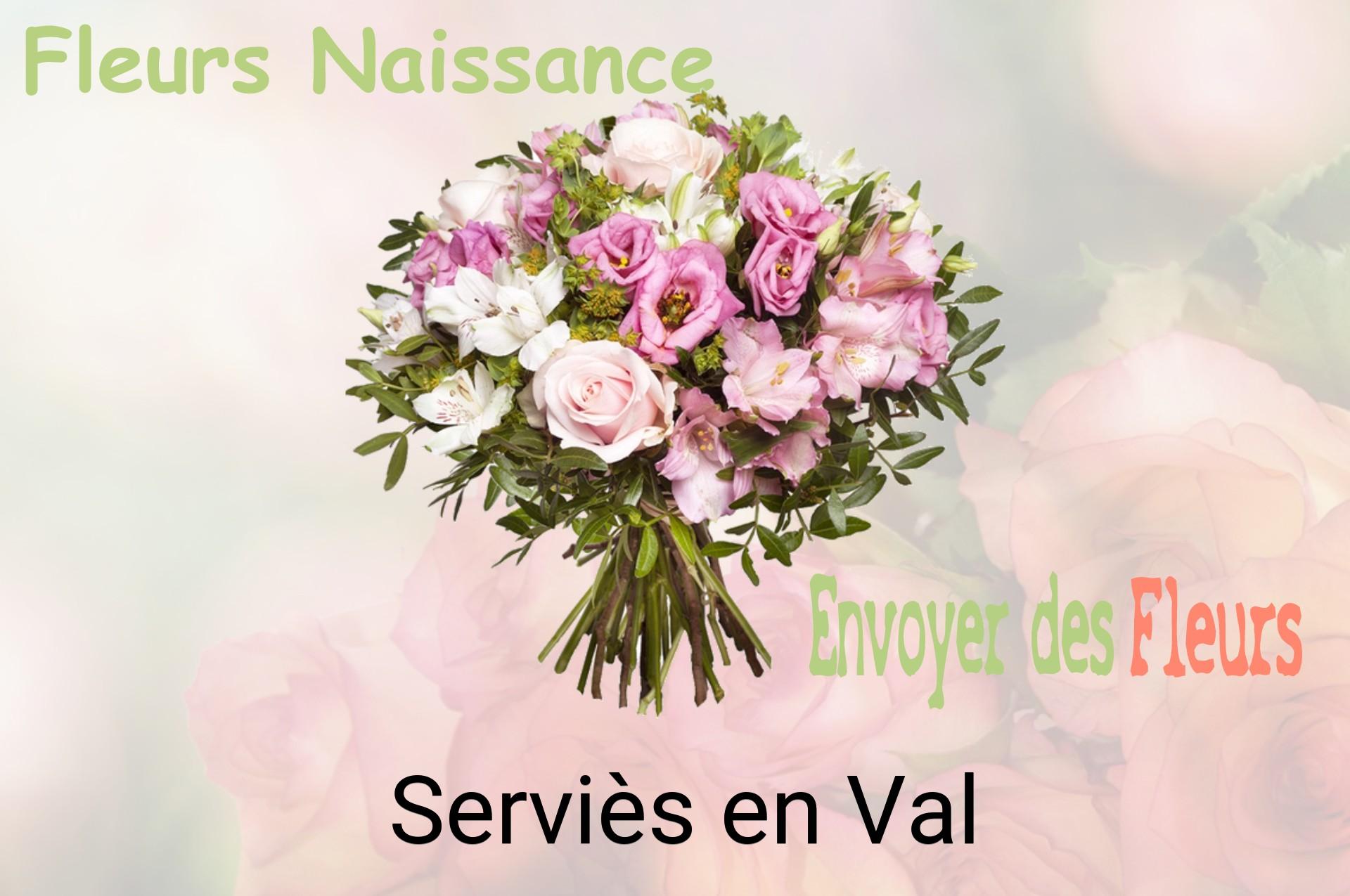 Bouquet de fleurs de naissance livré à Serviès-en-Val