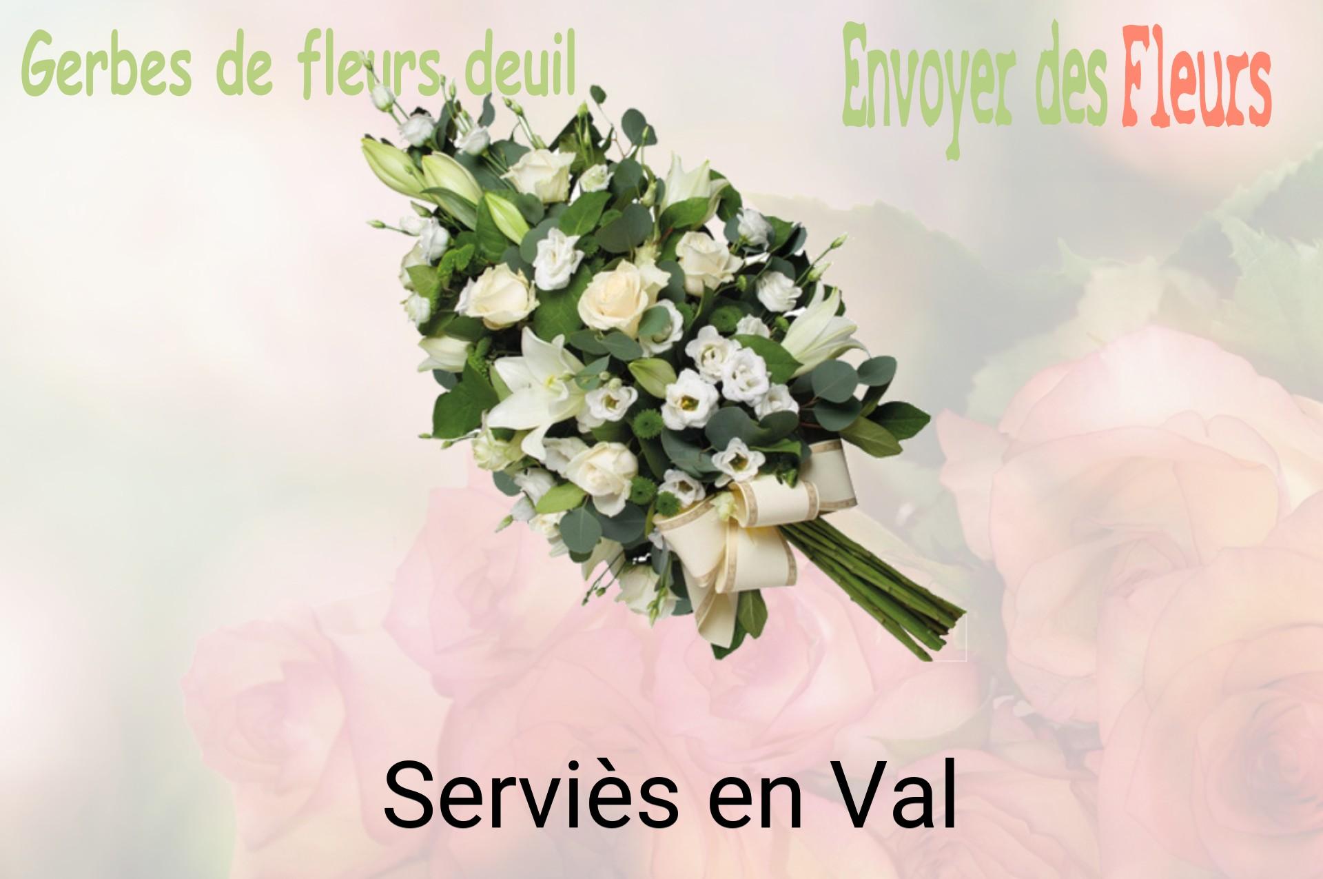 Gerbe de fleurs de deuil livrée à Serviès-en-Val